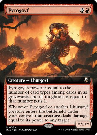 Pyrogoyf (Extended Art) (Ripple Foil) (M3C-059) - [Commander: Modern Horizons 3] Foil - Trinity Hobby