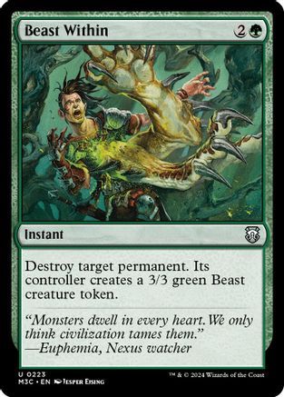 Beast Within (Ripple Foil)  [Foil]  (M3C-223) - [Modern Horizons 3 Commander] - Trinity Hobby