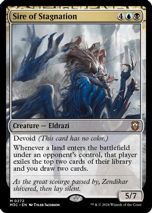 Sire of Stagnation (Ripple Foil) (M3C-272) - [Commander: Modern Horizons 3] Foil - Trinity Hobby