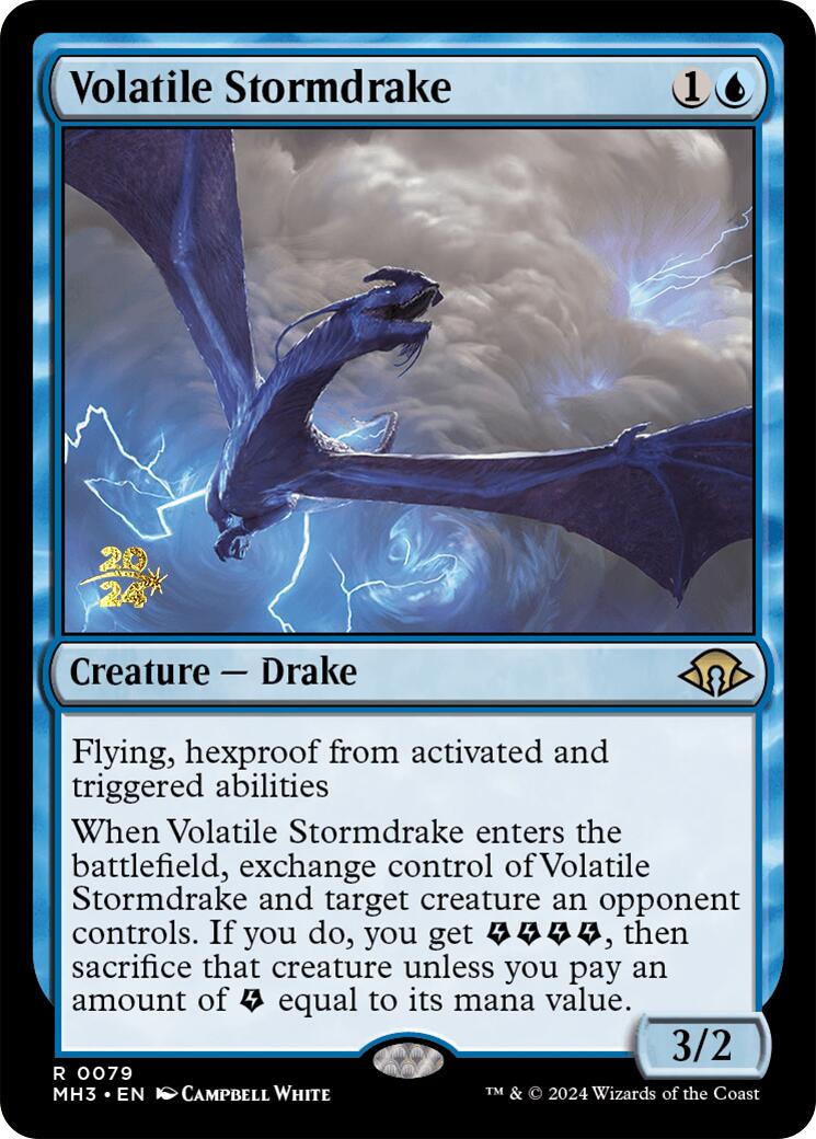 Volatile Stormdrake [Modern Horizons 3 Prerelease Promos] - Trinity Hobby