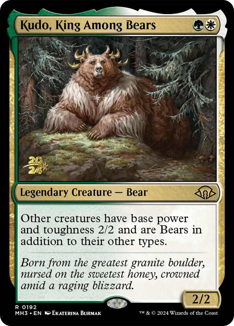 Kudo, King Among Bears [Modern Horizons 3 Prerelease Promos] - Trinity Hobby