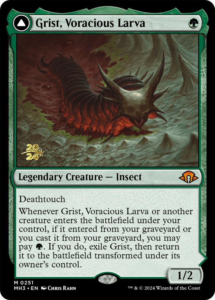 Grist, Voracious Larva [Modern Horizons 3 Prerelease Promos] - Trinity Hobby