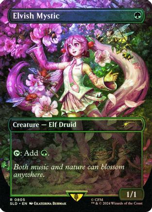 Elvish Mystic (0805) (Rainbow Foil) (SLD-805) - [Secret Lair Drop Series] Foil - Trinity Hobby
