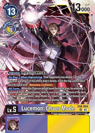 Lucemon: Chaos Mode [EX6-054] [Infernal Ascension] - Trinity Hobby