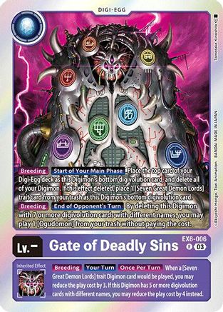 Gate of Deadly Sins [EX6-006] [Infernal Ascension] - Trinity Hobby