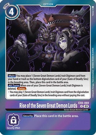 Rise of the Seven Great Demon Lords [EX6-069] [Infernal Ascension] - Trinity Hobby
