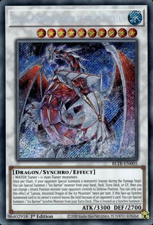 Lancea, Ancestral Dragon of the Ice Mountain [BLTR-EN005] Secret Rare - Trinity Hobby
