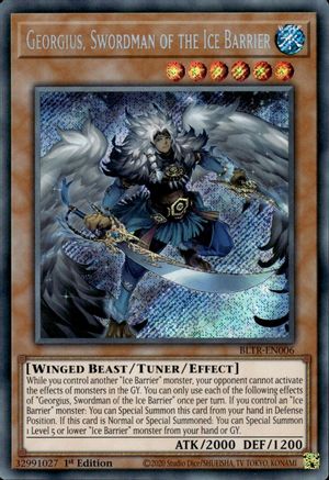 Georgius, Swordman of the Ice Barrier [BLTR-EN006] Secret Rare - Trinity Hobby