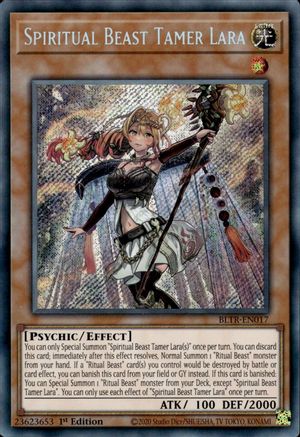 Spiritual Beast Tamer Lara [BLTR-EN017] Secret Rare - Trinity Hobby