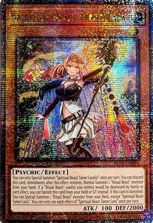 Spiritual Beast Tamer Lara (Quarter Century Secret Rare) [BLTR-EN017] Quarter Century Secret Rare - Trinity Hobby