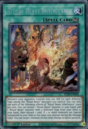 Ritual Beast Inheritance [BLTR-EN020] Secret Rare - Trinity Hobby