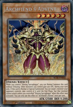 Archfiend's Advent [BLTR-EN046] Secret Rare - Trinity Hobby