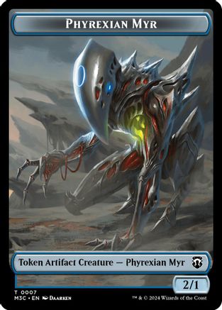 Phyrexian Myr (Ripple Foil)  // Servo Double-Sided Token  [Foil]  (M3C-7 // 33) - [Modern Horizons 3 Commander] - Trinity Hobby