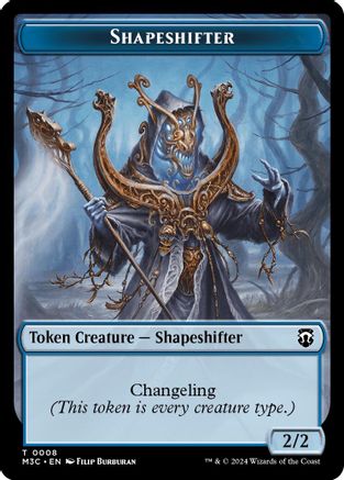 Shapeshifter (0008) (Ripple Foil) // Dragon Double-Sided Token  [Foil]  (M3C-8 // 12) - [Modern Horizons 3 Commander] - Trinity Hobby