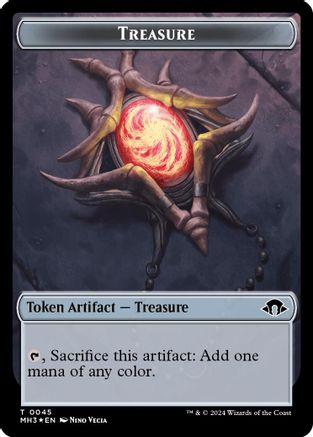 Treasure (Ripple Foil)  // Copy Double-Sided Token  [Foil]  (MH3-34 // 1) - [Modern Horizons 3] - Trinity Hobby