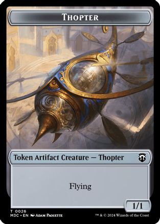 Thopter (Ripple Foil) // Copy Double-Sided Token  [Foil]  (M3C-26 // 1) - [Modern Horizons 3 Commander] - Trinity Hobby