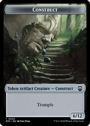 Construct (Ripple Foil) // Myr Double-Sided Token  [Foil]  (M3C-24 // 25) - [Modern Horizons 3 Commander] - Trinity Hobby