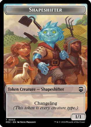 Shapeshifter (0004) (Ripple Foil) // Copy Double-Sided Token  [Foil]  (M3C-4 // 1) - [Modern Horizons 3 Commander] - Trinity Hobby