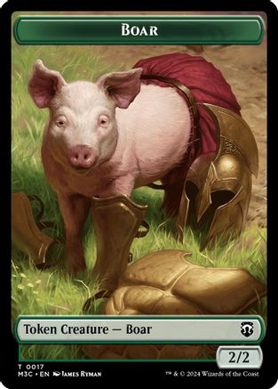 Boar (Ripple Foil) // Forest Dryad Double-Sided Token (M3C-17 // 19) - [Commander: Modern Horizons 3] Foil - Trinity Hobby