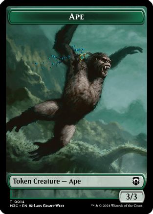 Ape (Ripple Foil) // Plant Double-Sided Token (M3C-14 // 26) - [Commander: Modern Horizons 3] Foil - Trinity Hobby
