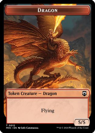 Dragon (Ripple Foil) // Copy Double-Sided Token (M3C-12 // 1) - [Commander: Modern Horizons 3] Foil - Trinity Hobby