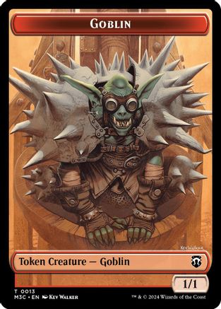 Goblin (Ripple Foil) // Tarmogoyf Double-Sided Token  [Foil]  (M3C-13 // 22) - [Modern Horizons 3 Commander] - Trinity Hobby