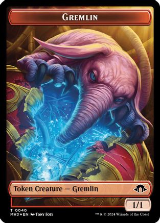 Gremlin (Ripple Foil) // Copy Double-Sided Token  [Foil]  (MH3-23 // 1) - [Modern Horizons 3] - Trinity Hobby