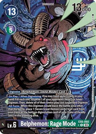 Belphemon: Rage Mode [EX6-060] (Alternate Art) [Infernal Ascension] - Trinity Hobby