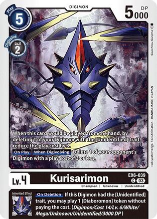Kurisarimon [EX6-039] [Infernal Ascension] - Trinity Hobby