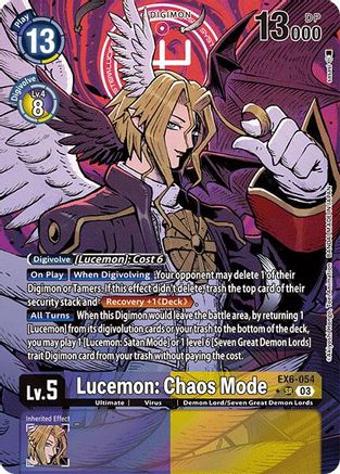 Lucemon: Chaos Mode [EX6-054] (Alternate Art) [Infernal Ascension] - Trinity Hobby