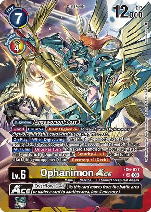 Ophanimon ACE [EX6-027] (Alternate Art) [Infernal Ascension] - Trinity Hobby