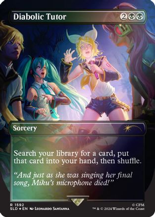Diabolic Tutor (1592) (Rainbow Foil) (SLD-1592) - [Secret Lair Drop Series] Foil - Trinity Hobby