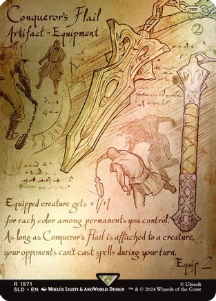 Conqueror's Flail (Rainbow Foil) (SLD-1571) - [Secret Lair Drop Series] Foil - Trinity Hobby