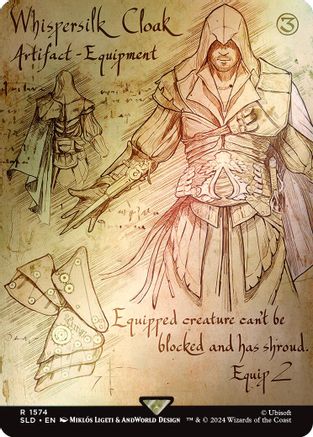 Whispersilk Cloak (Rainbow Foil) (SLD-1574) - [Secret Lair Drop Series] Foil - Trinity Hobby