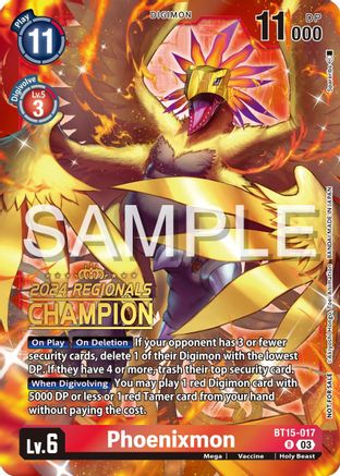 Phoenixmon [BT15-017] (2024 Regionals Champion) [Exceed Apocalypse] - Trinity Hobby