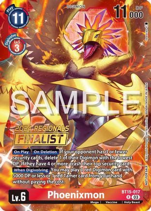 Phoenixmon [BT15-017] (2024 Regionals Finalist) [Exceed Apocalypse] - Trinity Hobby