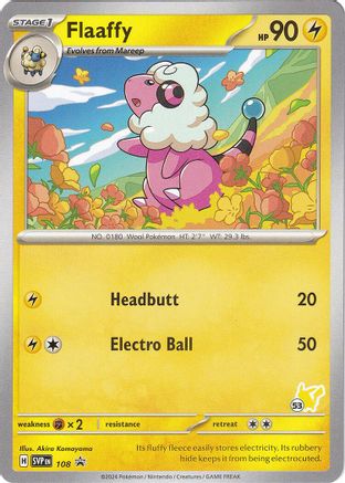 Flaaffy (108) (Pikachu Stamp #53) [Battle Academy 2024] - Trinity Hobby