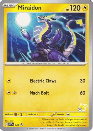 Miraidon (148) (Pikachu Stamp #23) [Battle Academy 2024] - Trinity Hobby