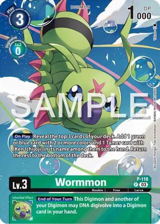 Wormmon [P-118] (Digimon Adventure 02: The Beginning Set) [Promotional Cards] - Trinity Hobby