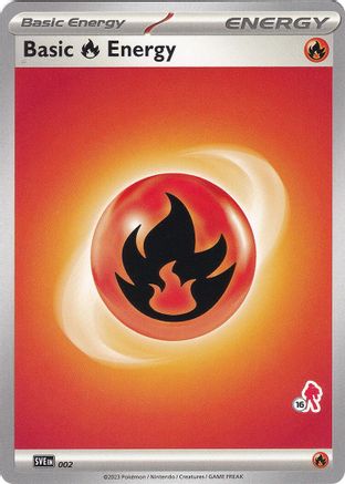 Basic Fire Energy (002) (Armarouge Stamp #16) [Battle Academy 2024] - Trinity Hobby