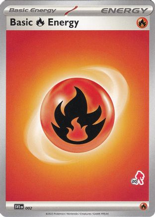 Basic Fire Energy (002) (Armarouge Stamp #20) [Battle Academy 2024] - Trinity Hobby