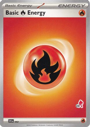 Basic Fire Energy (002) (Armarouge Stamp #24) [Battle Academy 2024] - Trinity Hobby