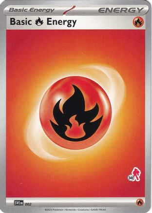 Basic Fire Energy (002) (Armarouge Stamp #38) [Battle Academy 2024] - Trinity Hobby
