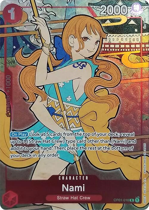 Nami (English Version 1st Anniversary Set) (OP01-016) - [One Piece Promotion Cards] Foil - Trinity Hobby