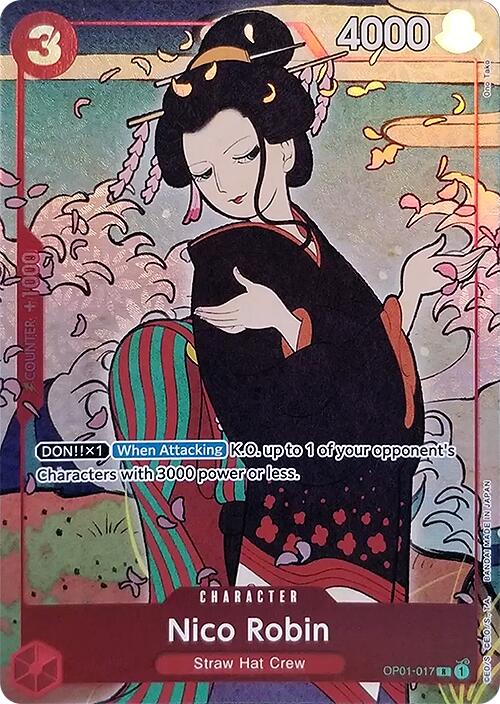 Nico Robin (English Version 1st Anniversary Set) (OP01-017) - [One Piece Promotion Cards] Foil - Trinity Hobby