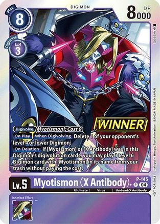 Myotismon (X Antibody) [P-145] (Store Tournament 2024 Jul. – Sep. Winner Pack) [Promotional Cards] - Trinity Hobby