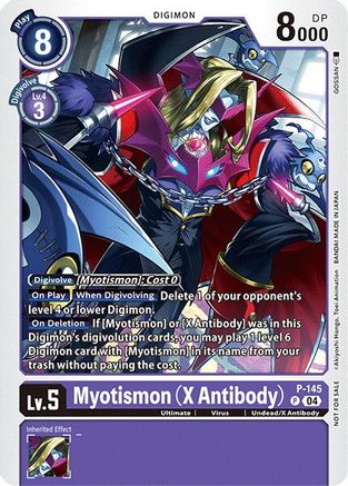 Myotismon (X Antibody) [P-145] (Store Tournament 2024 Jul. – Sep. Participation Pack) [Promotional Cards] - Trinity Hobby