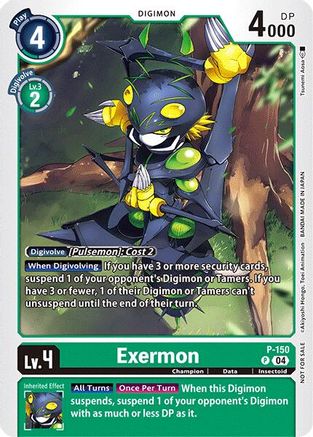 Exermon [P-150] (Store Tournament 2024 Jul. – Sep. Participation Pack) [Promotional Cards] - Trinity Hobby