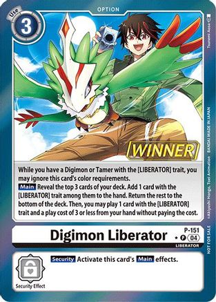 Digimon Liberator [P-151] (Store Tournament 2024 Jul. – Sep. Winner Pack) [Promotional Cards] - Trinity Hobby