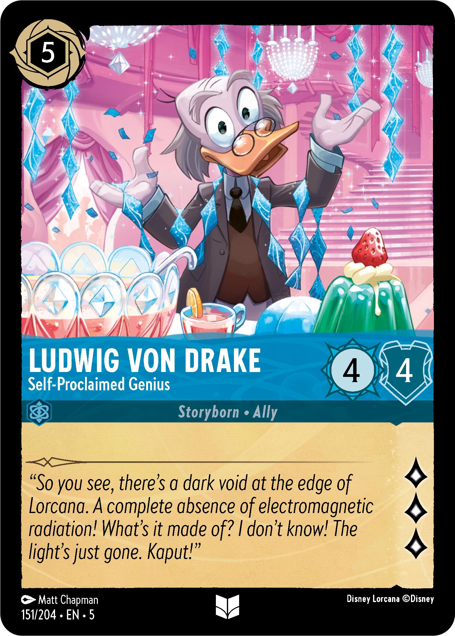 Ludwig Von Drake - Self-Proclaimed Genius (151/204) [Shimmering Skies] - Trinity Hobby